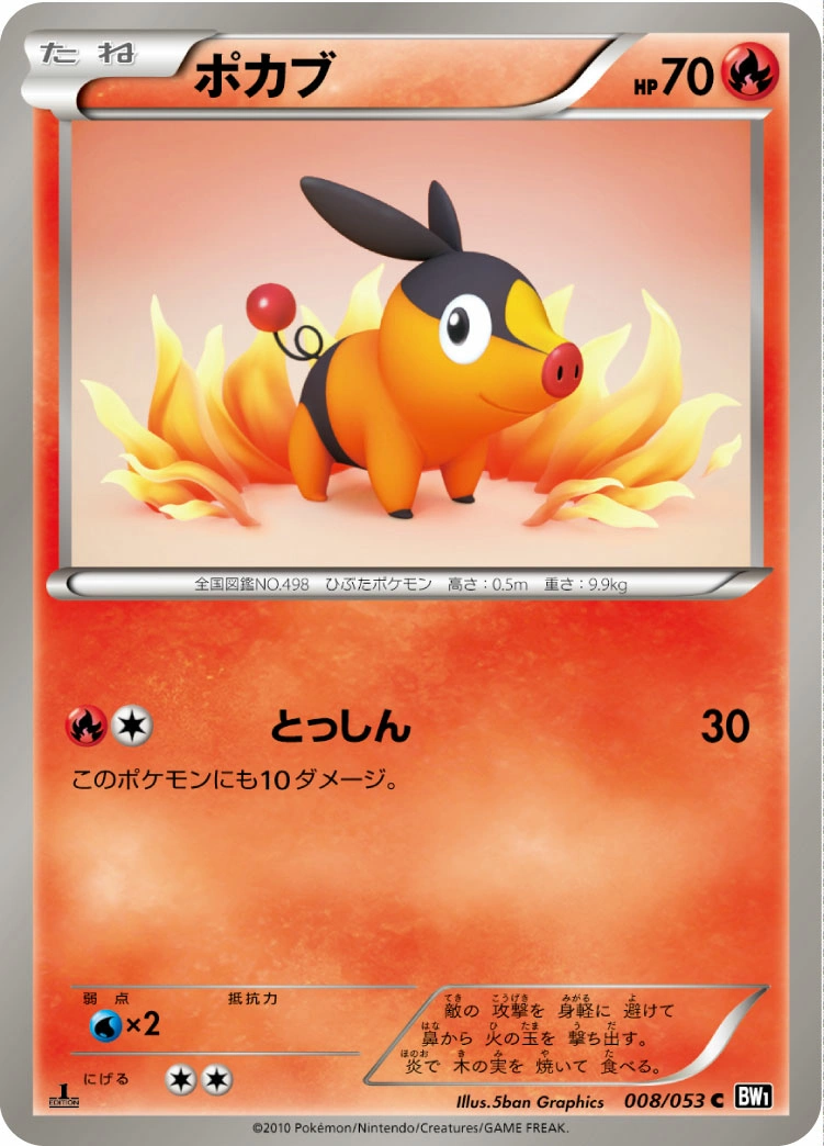 Carte Tepig — Black Collection