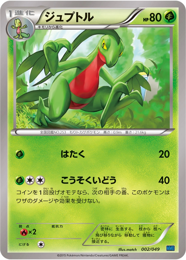 Carte Grovyle — M Master Deck Build Box Speed Style