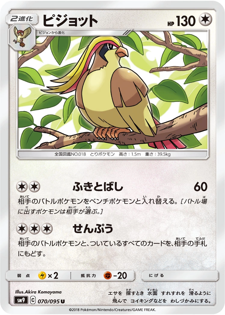Carte Pidgeot — Tag Bolt