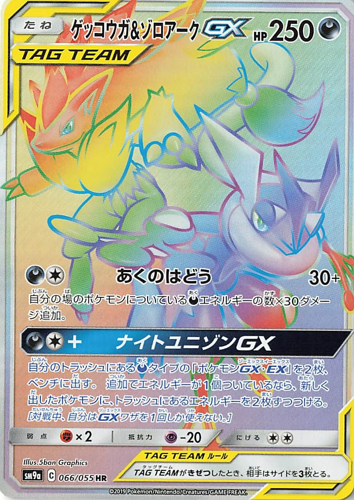 Carte Amphinobi et Zoroark GX — Night Unison
