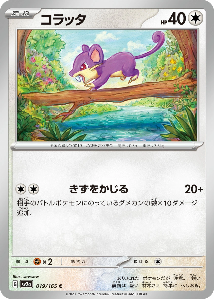 Carte Rattata — Pokemon Card 151