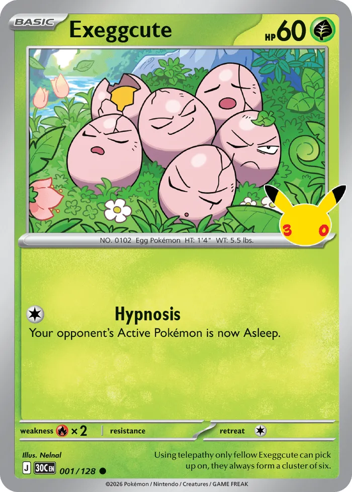 Carte Exeggcute — 30th Celebration JP