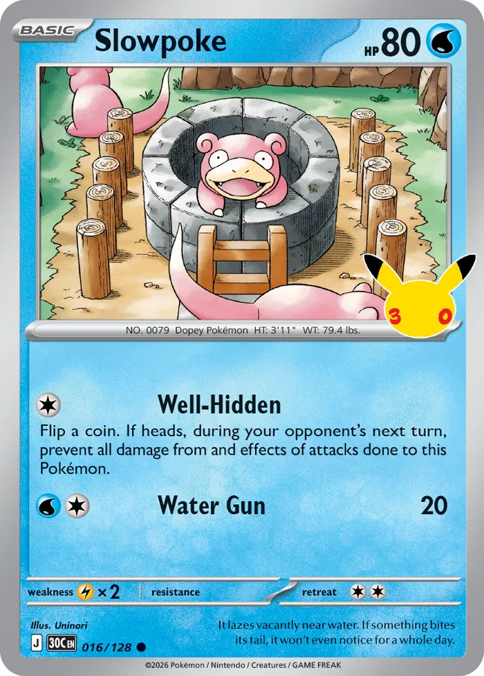 Carte Slowpoke — 30th Celebration