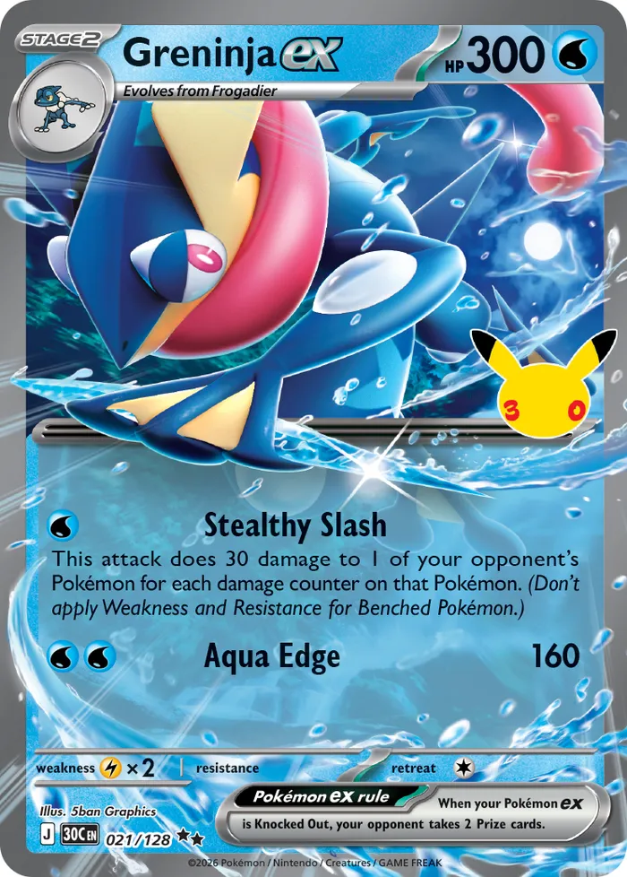 Carte Greninja ex — 30th Celebration