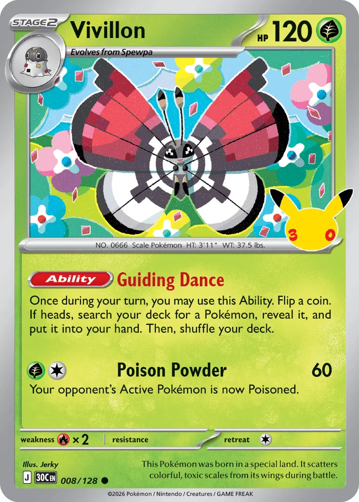 Carte Vivillon — 30th Celebration