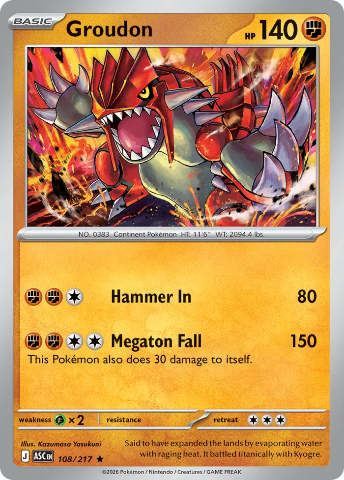 Carte Groudon — Ascended Heroes Additionals