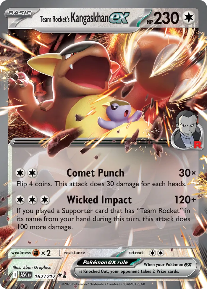 Carte Kangourex ex de la Team Rocket — Ascended Heroes Additionals