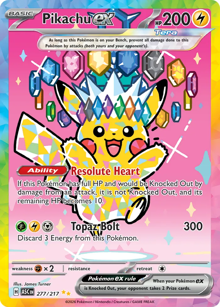 Carte Pikachu ex — Ascended Heroes Additionals