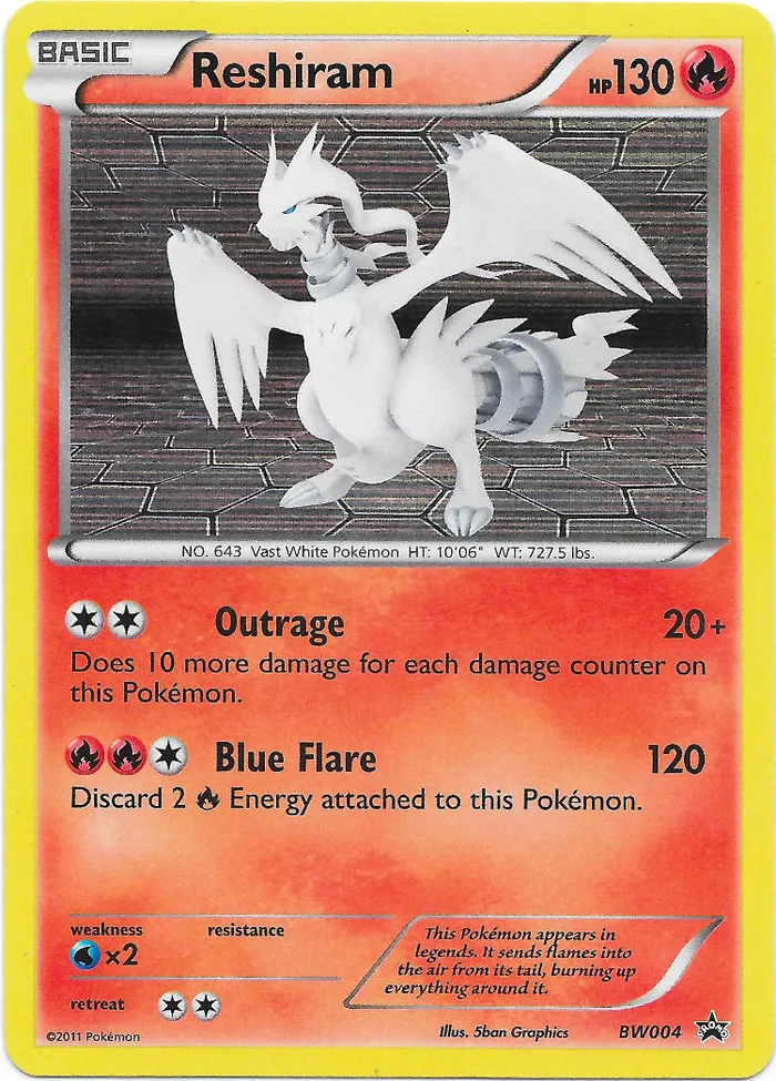 Carte Reshiram — BW Black Star Promos