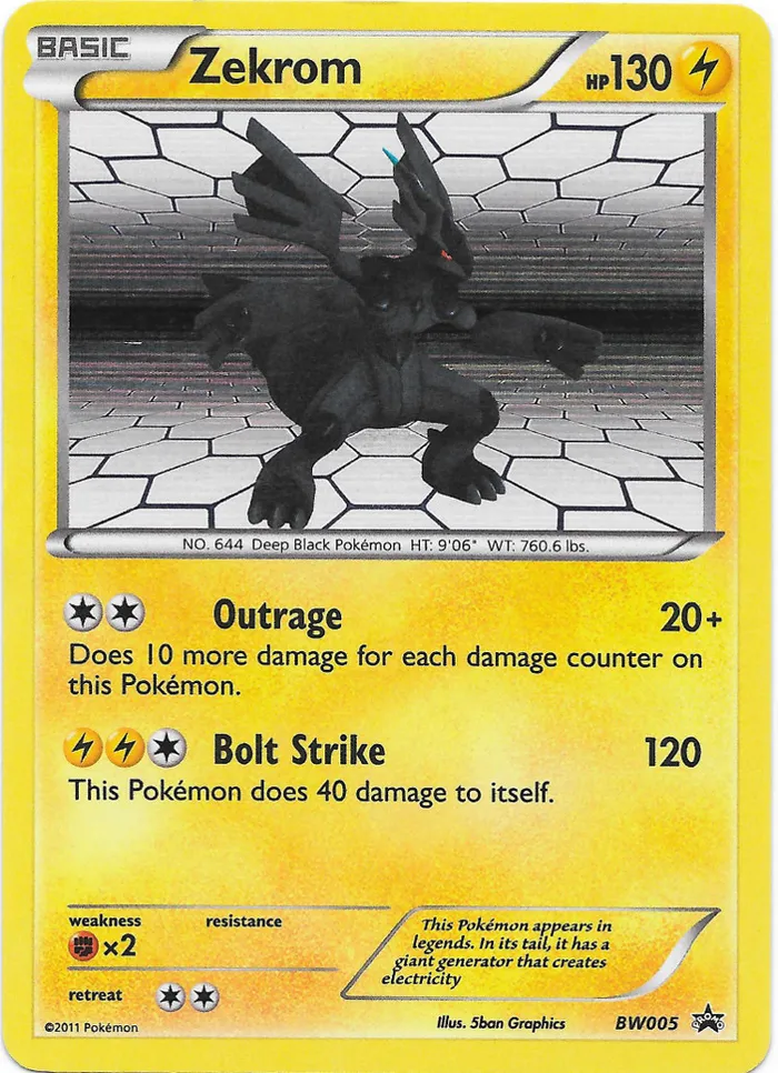 Carte Zekrom — BW Black Star Promos