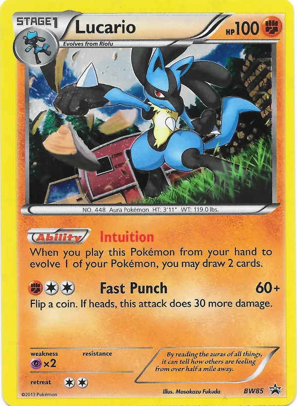 Carte Lucario — BW Black Star Promos
