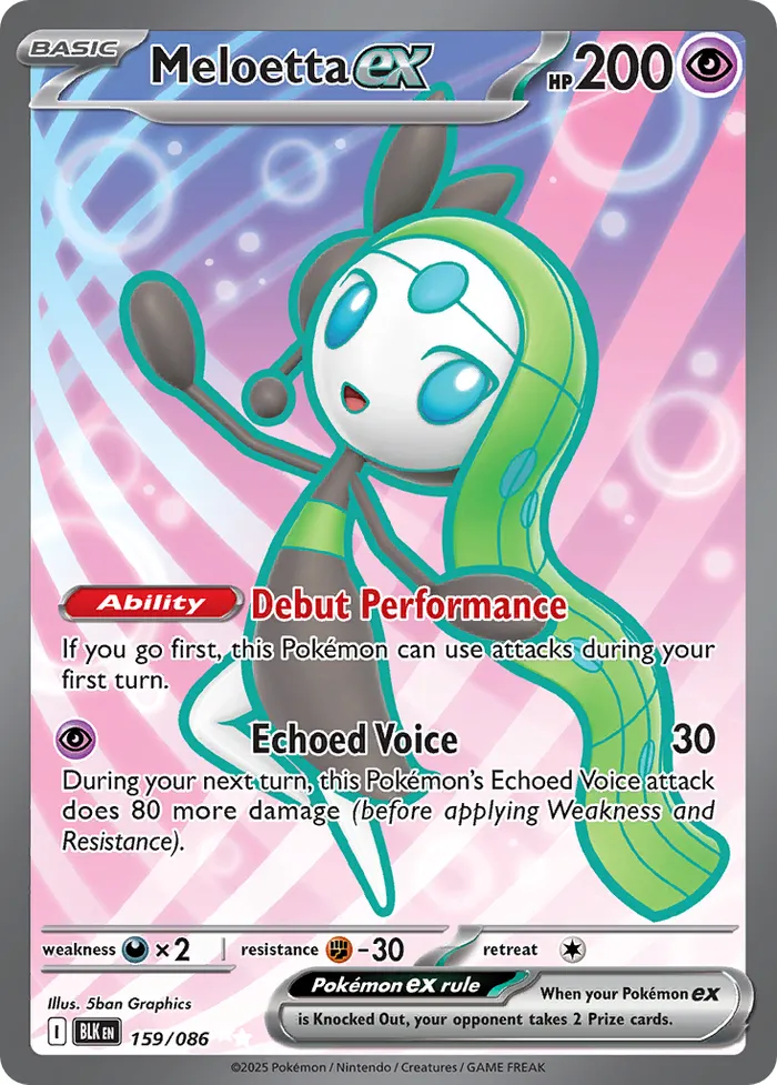 Carte Meloetta ex — Black Bolt Additionals