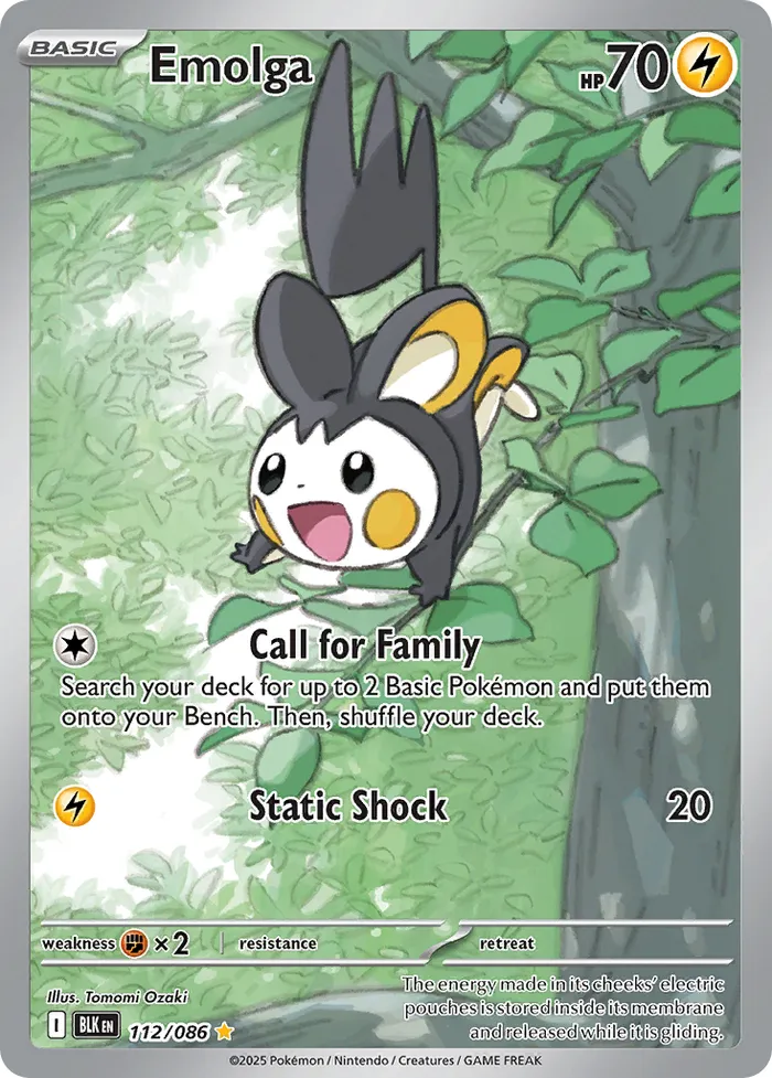 Carte Emolga — Black Bolt