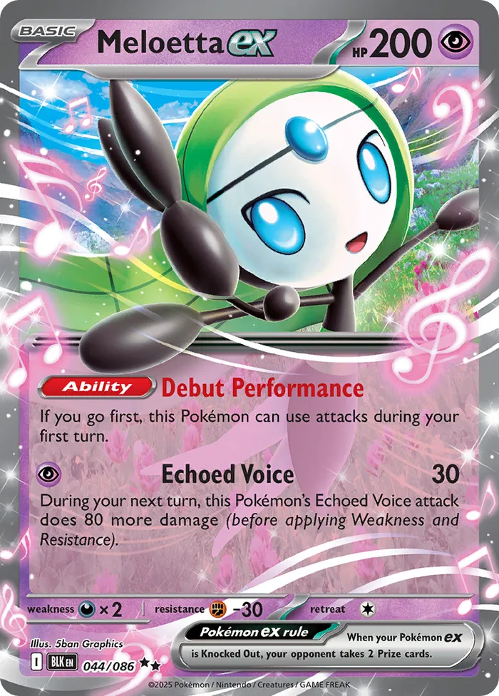 Carte Meloetta ex — Black Bolt
