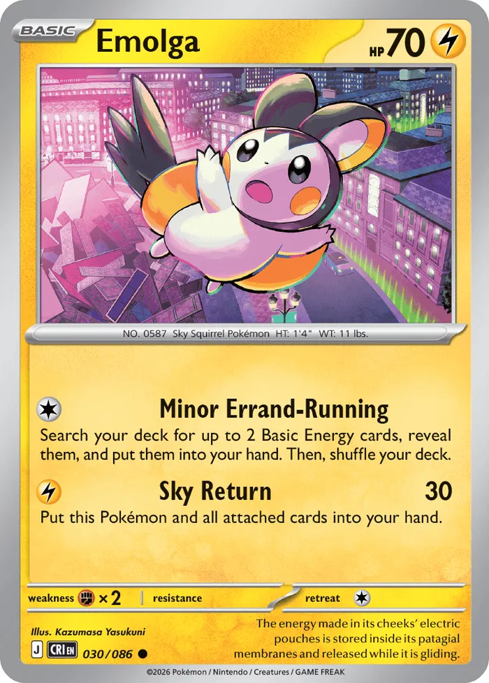 Carte Emolga — Chaos Rising Additionals