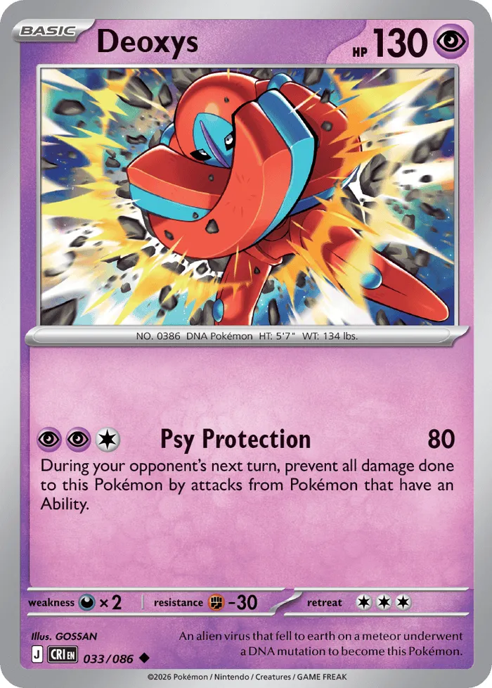 Carte Deoxys — Chaos Rising Additionals