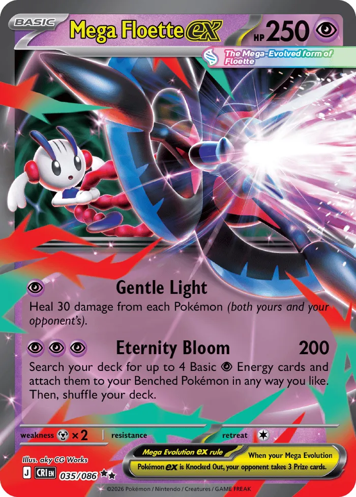 Carte Mega Floette ex — Chaos Rising Additionals