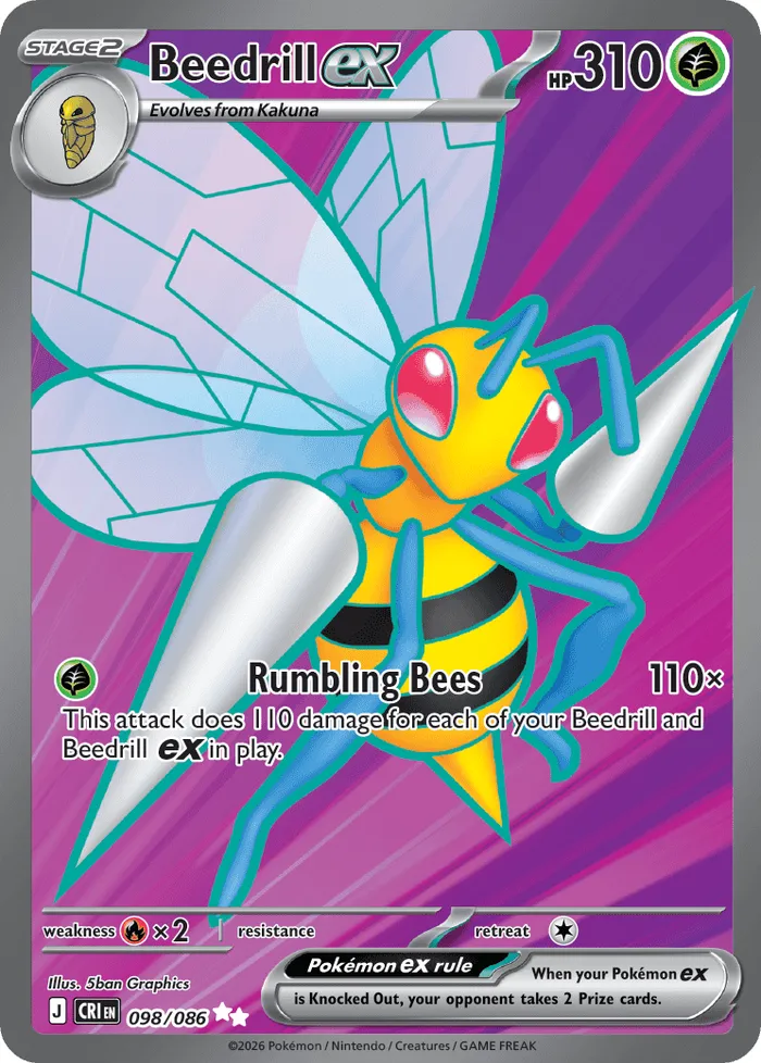 Carte Beedrill ex — Chaos Rising Additionals