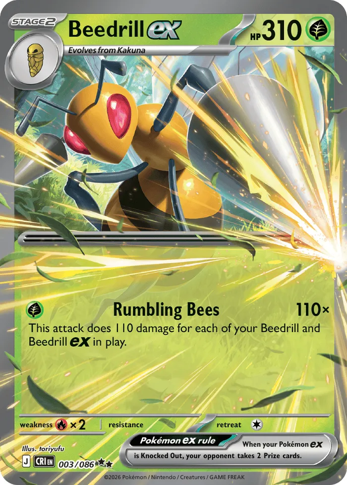 Carte Beedrill ex — Chaos Rising