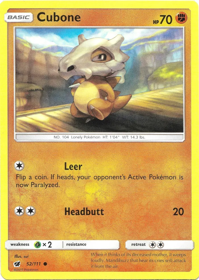 Carte Cubone — Crimson Invasion