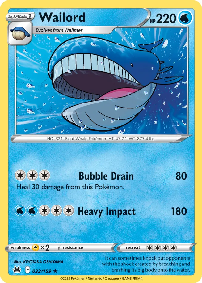 Carte Wailord — Crown Zenith