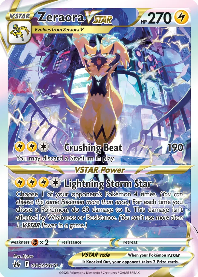 Carte Zeraora VSTAR — Crown Zenith