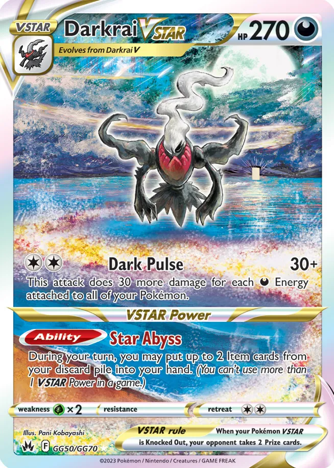 Carte Darkrai VSTAR — Crown Zenith