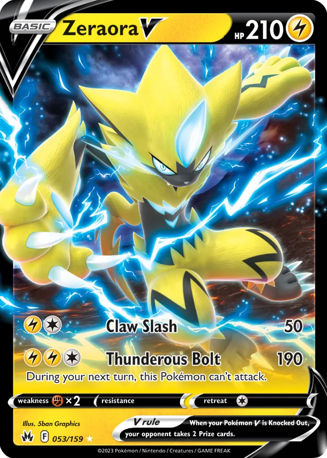 Carte Zeraora V — Crown Zenith