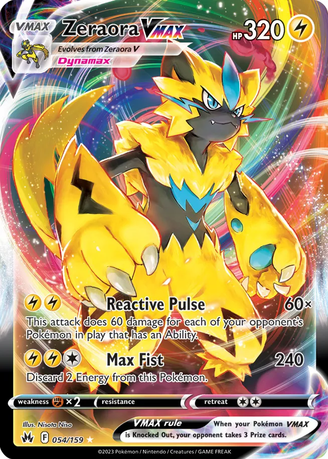 Carte Zeraora VMAX — Crown Zenith