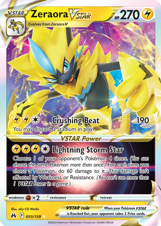 Carte Zeraora VSTAR — Crown Zenith