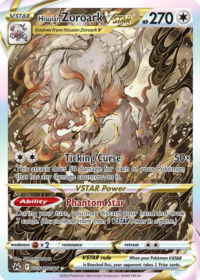 Carte Zoroark de Hisui VSTAR — Crown Zenith