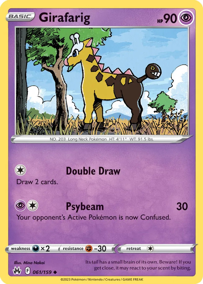 Carte Girafarig — Crown Zenith