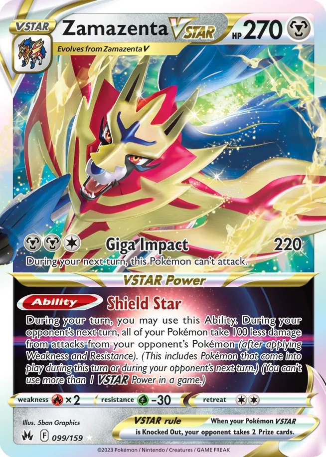 Carte Zamazenta VSTAR — Crown Zenith