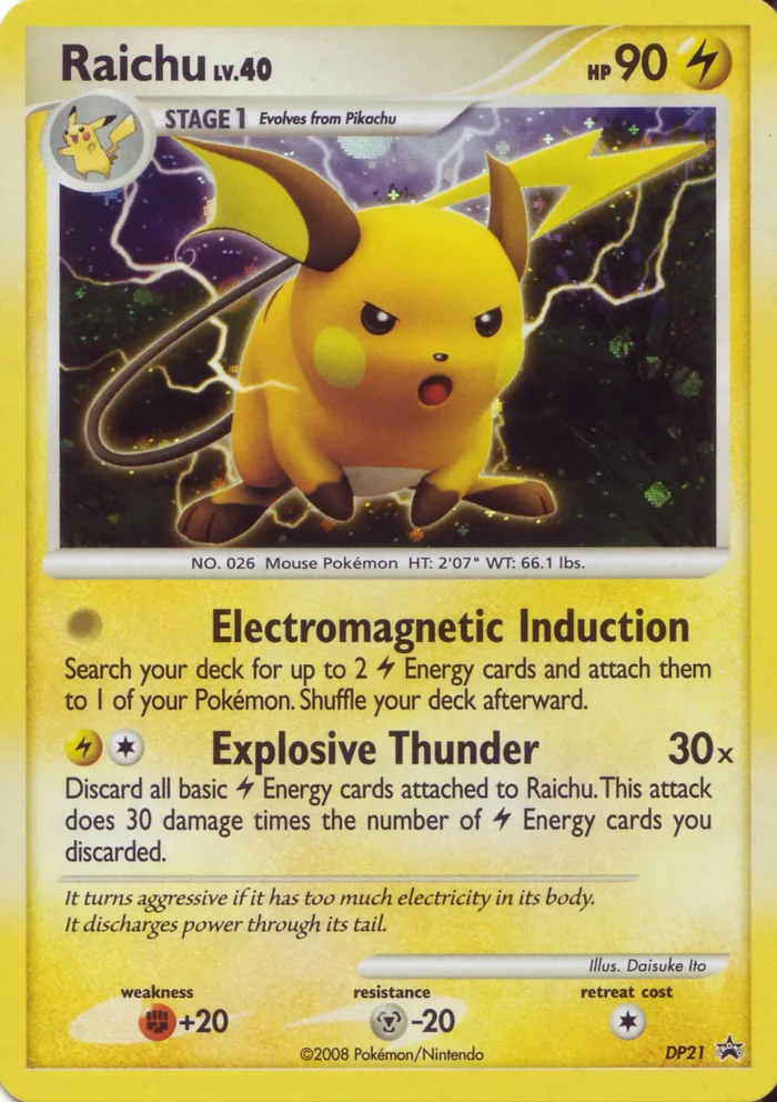 Carte Raichu — DP Black Star Promos