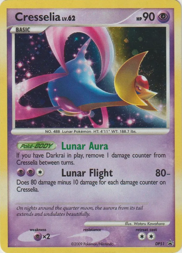 Carte Cresselia — DP Black Star Promos