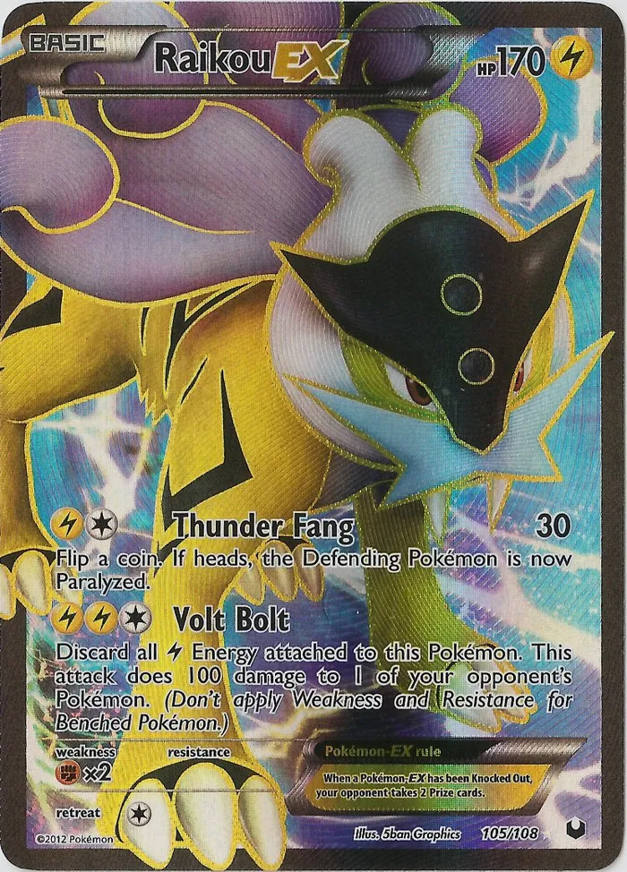 Carte Raikou EX — Dark Explorers
