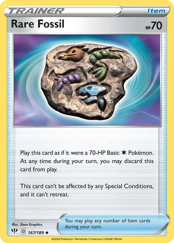Carte Fossile Rare — Darkness Ablaze