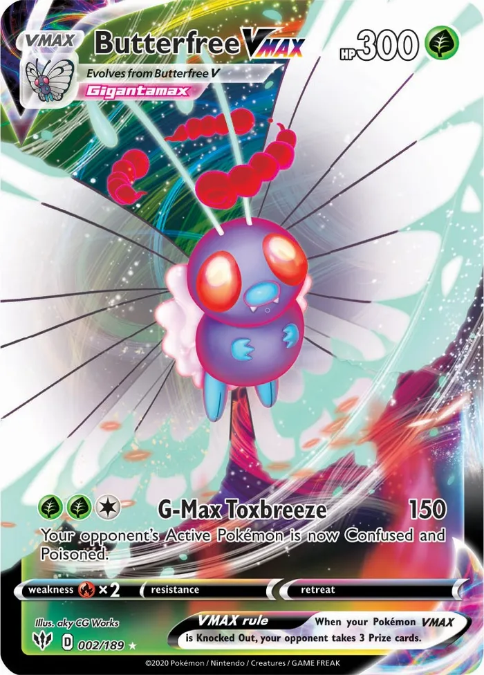 Carte Butterfree VMAX — Darkness Ablaze