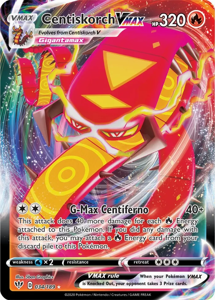Carte Scolocendre VMAX — Darkness Ablaze
