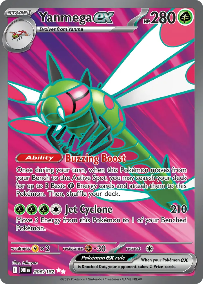 Carte Yanmega ex — Destined Rivals