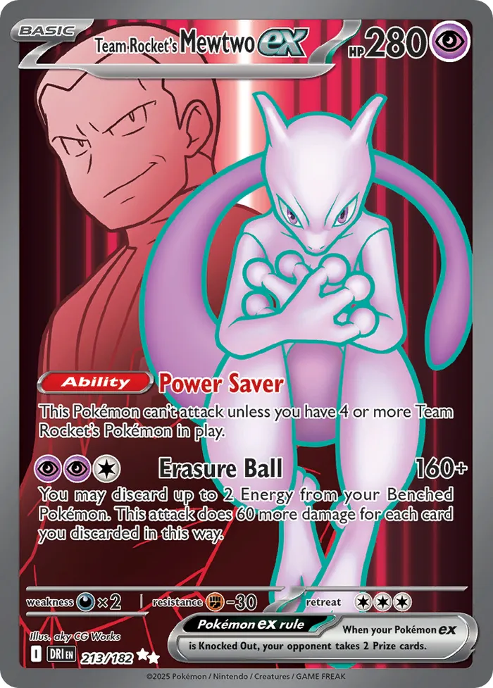 Carte Team Rocket's Mewtwo ex — Destined Rivals