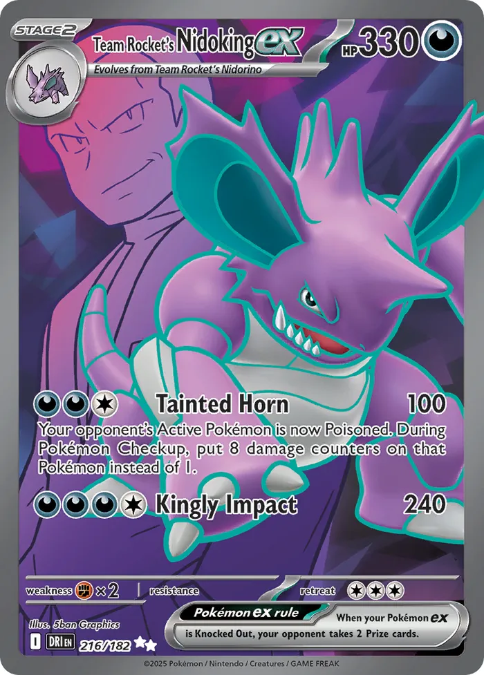 Carte Nidoking ex de la Team Rocket — Destined Rivals
