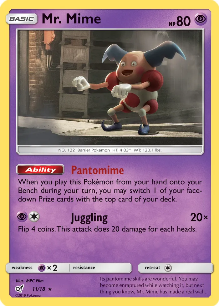 Carte Mr. Mime — Detective Pikachu