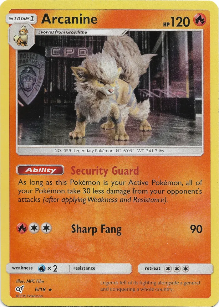 Carte Arcanine — Detective Pikachu