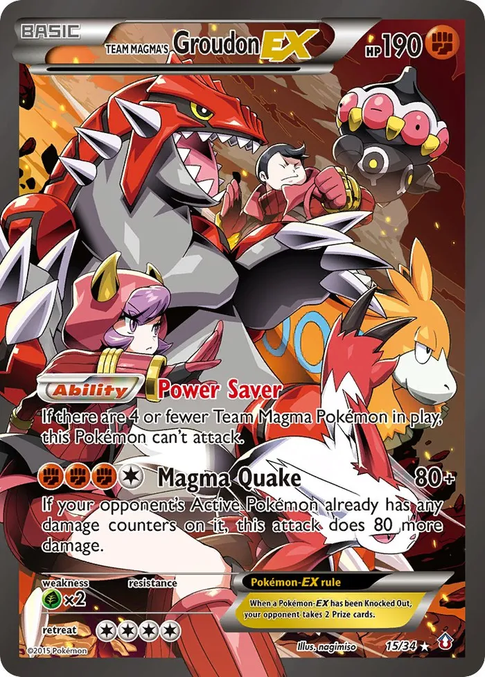 Carte Team Magma's Groudon EX — Double Crisis