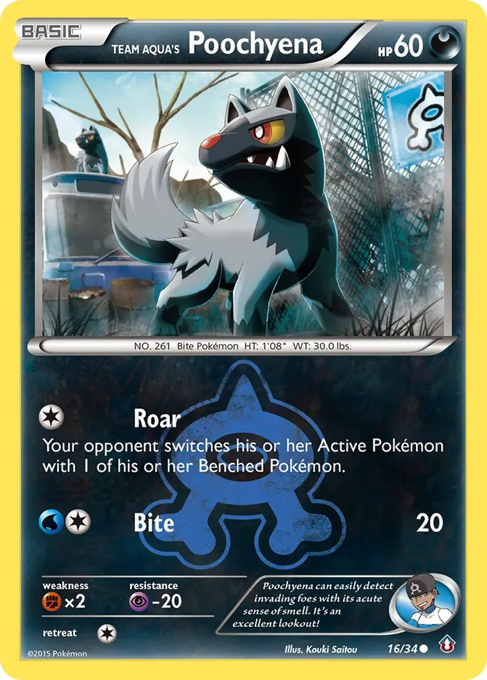 Carte Team Aqua's Poochyena — Double Crisis