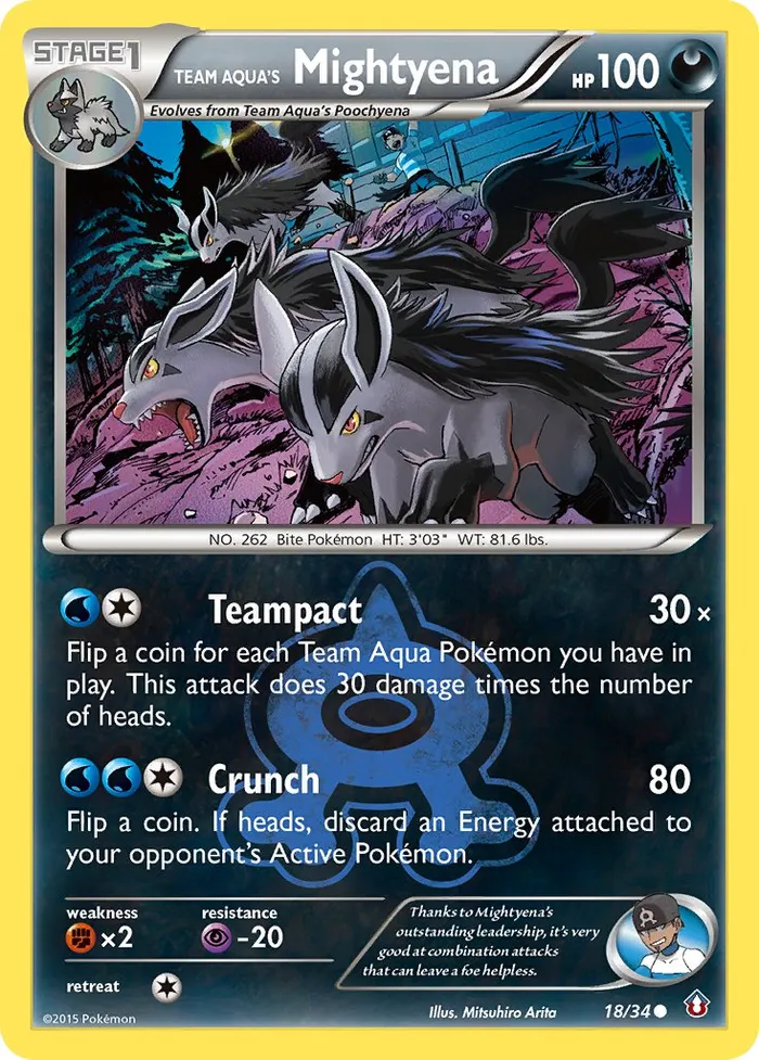 Carte Team Aqua's Mightyena — Double Crisis