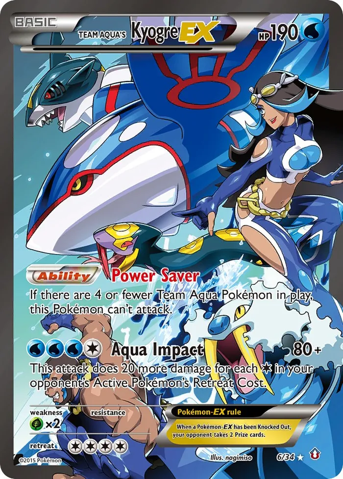 Carte Team Aqua's Kyogre EX — Double Crisis