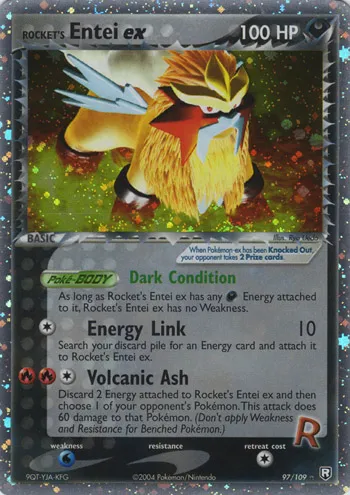 Carte Entei ex de Rocket — EX Team Rocket Returns