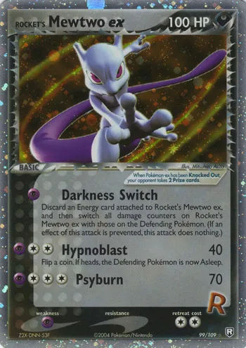 Carte Mewtwo ex de Rocket — EX Team Rocket Returns
